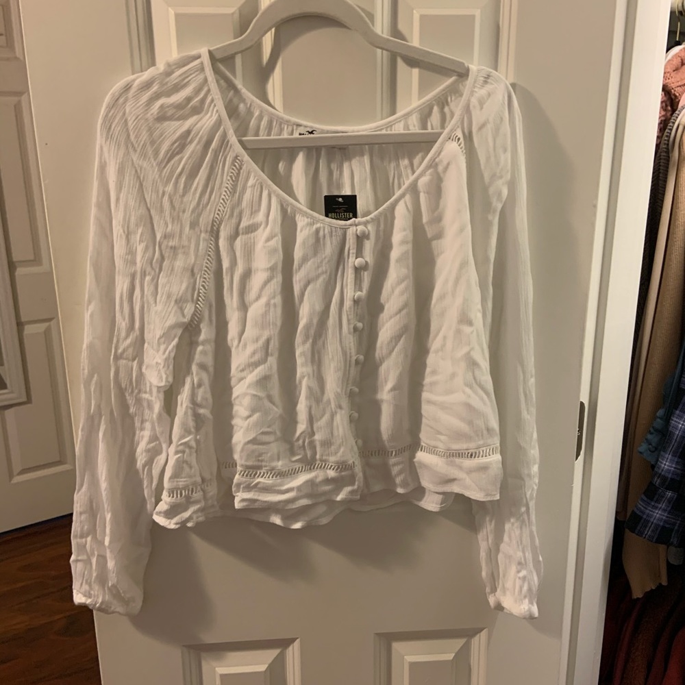 White hollister top